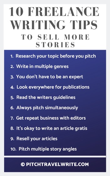 here are 10 freelance writing tips to help you sell more stories