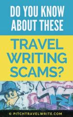 Travel writing scams cover