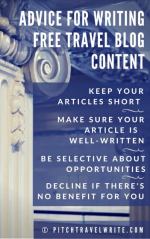 Advice for Writing Free Travel Blog Content