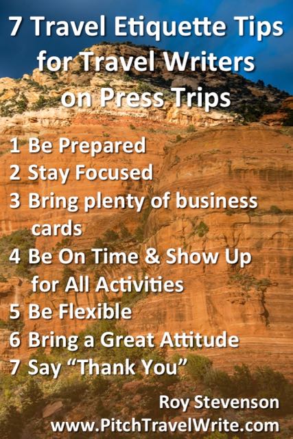seven tips for good travel etiquette on press trips