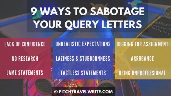 query letter advice so you don't sabotage your pitch