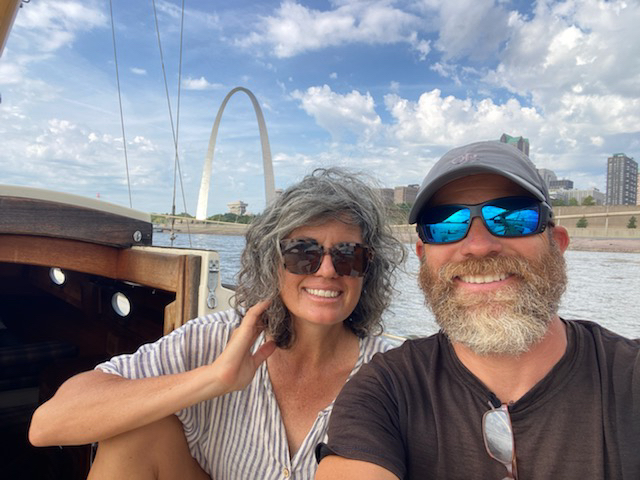 Bianca Dumas and husband sailing around St Louis