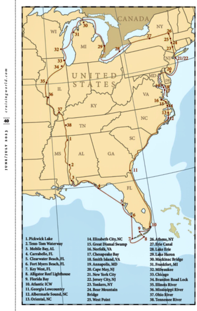 Big Loop Map that Bianca Dumas traveled with her husband