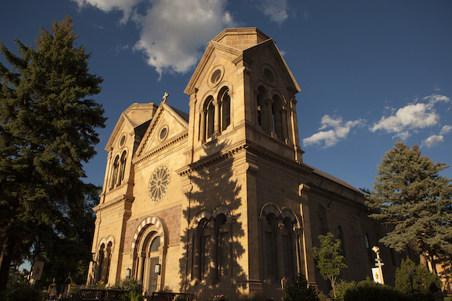 Church from an angle Santa Fe