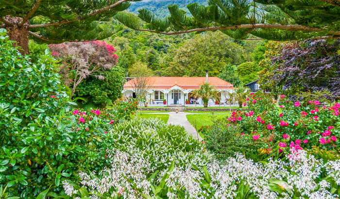 Furneaux Lodge in New Zealand is a beautiful setting with luxury cabins.