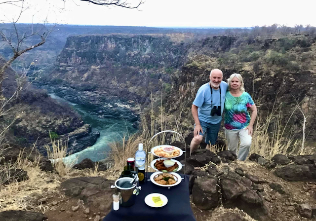 Diane McLeish and husband mountaintop med