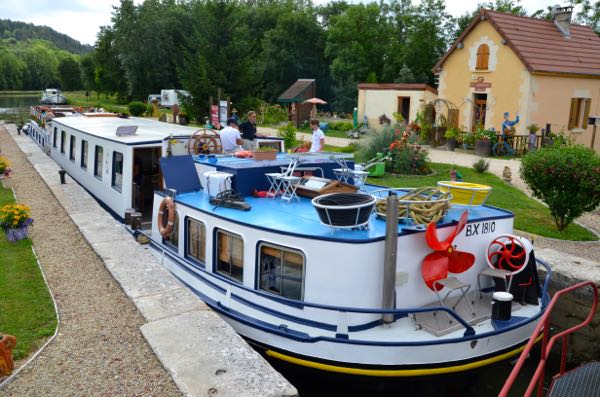 this press tour including floating down the river on a luxury barge