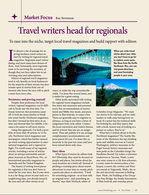 writing for regional magazines