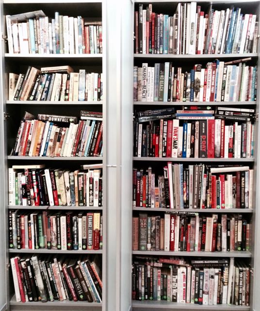 One of Roy's bookshelves.