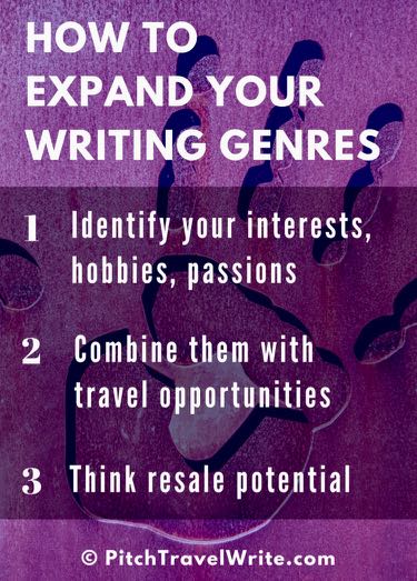 how to expand your writing genres infographic