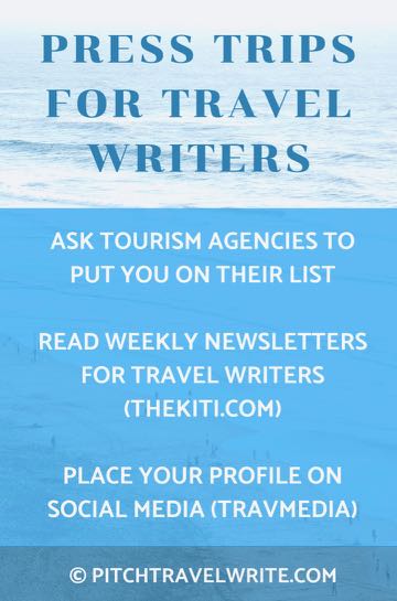 Press trips for travel writers graphic