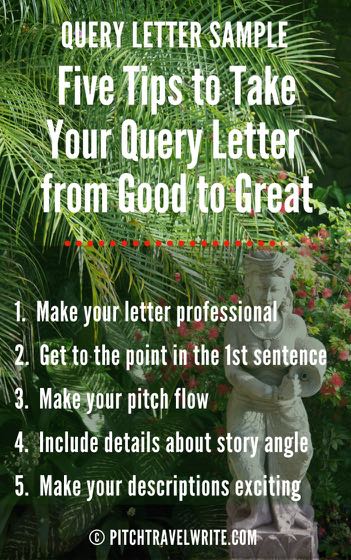 two query letter samples along with 5 tips to make your query great