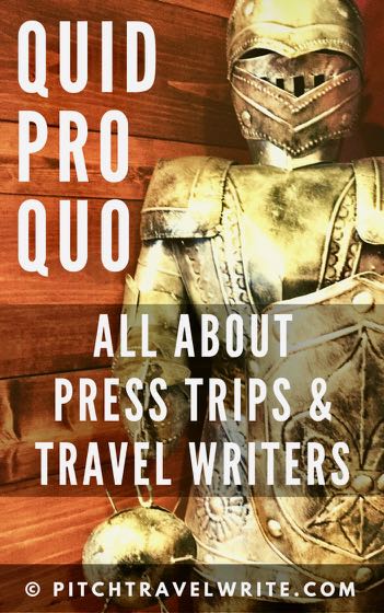 quid pro quo for travel writers