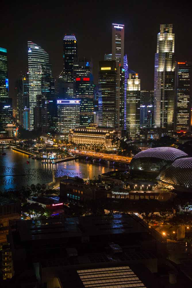 night photo of Singapore around 2016