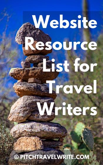 This is a website resource list for travel writers