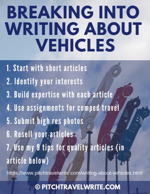 how to break into writing about vehicles - seven tips