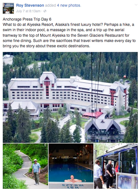 The beautiful Alyeska Resort was one of the places I wrote about on my press trip to Anchorage Alaska getting travel writers perks means publicizing something about the places you visit
