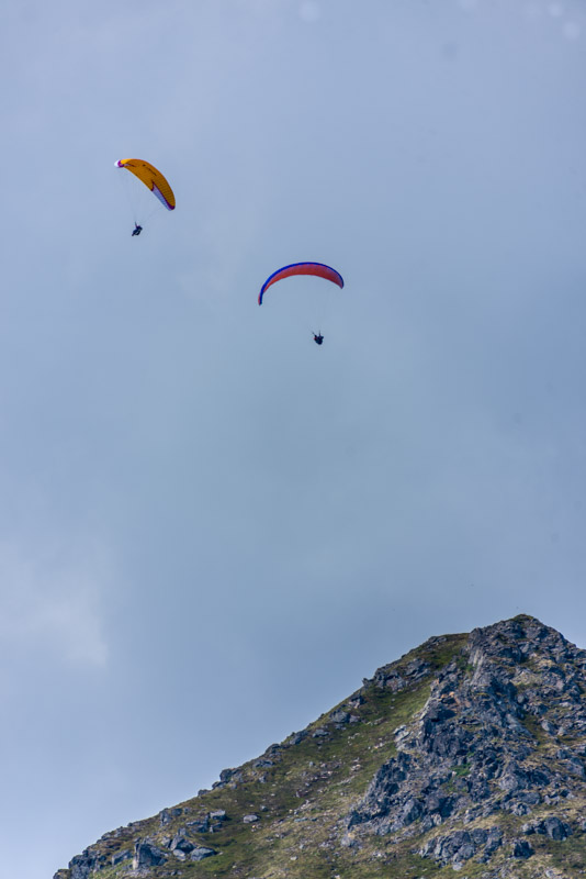 paragliders in New Zealand