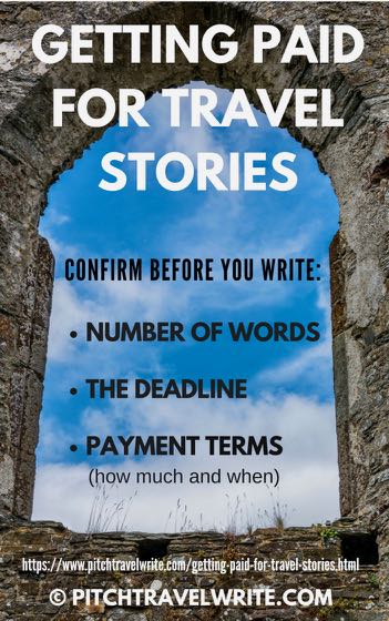 getting paid for travel stories involves confirming these 3 things with editors