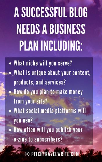 a successful blog needs a business plan