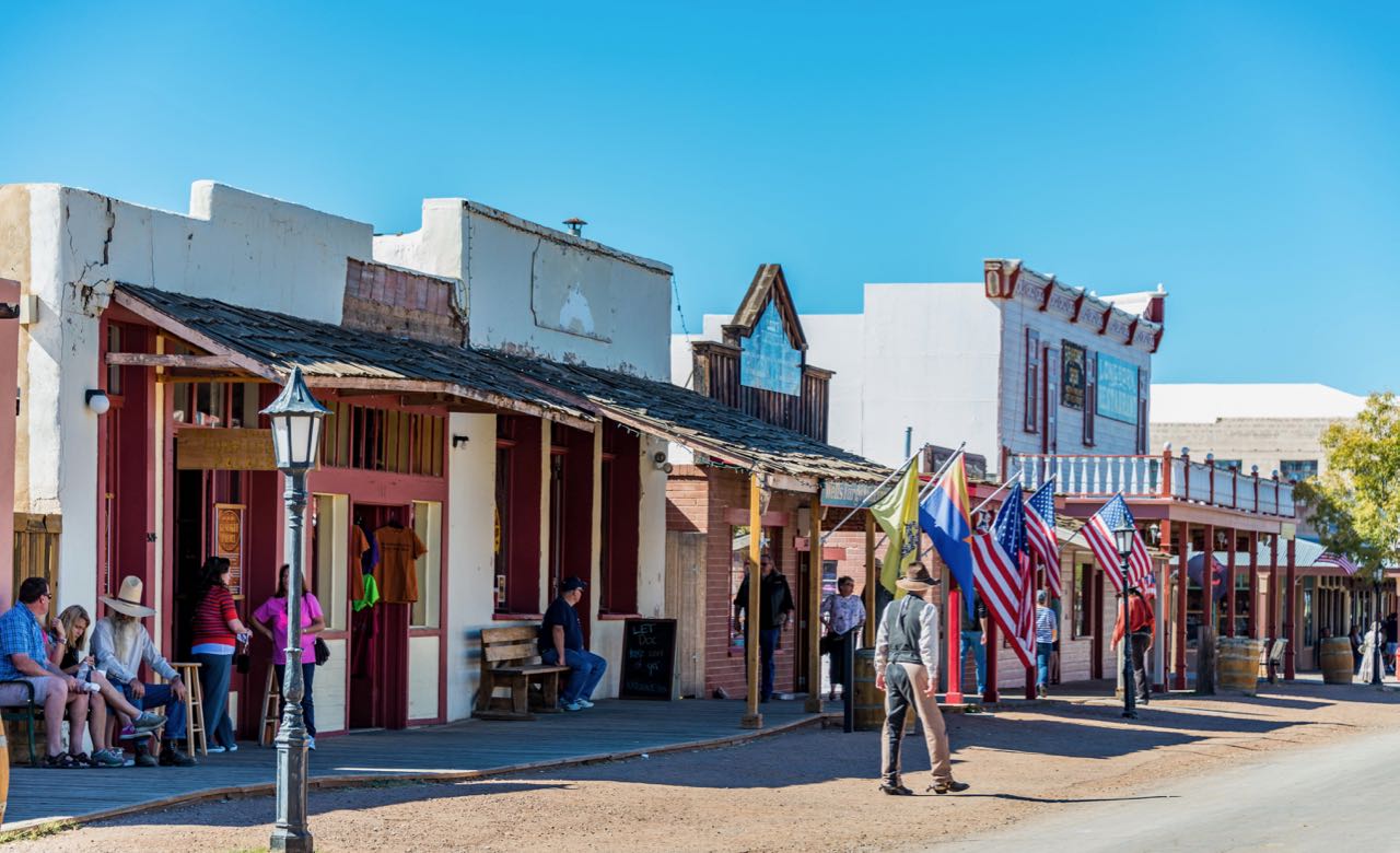 The recreated old west in Tombstone Arizona
