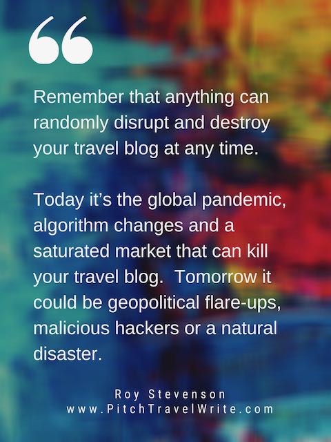 travel blogs and websites can be disrupted by many things, including a global pandemic