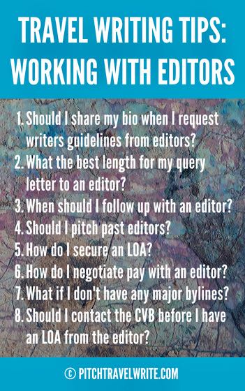 these travel writing tips are about working with editors successfully