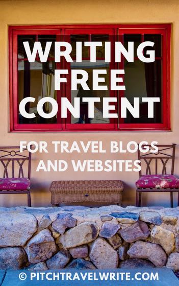 writing free content for travel blogs and websites